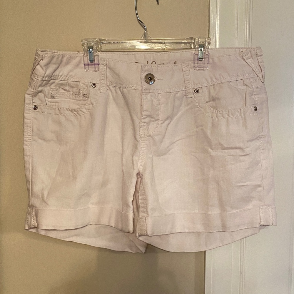 White Jean shorts